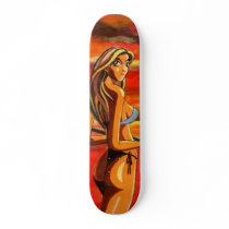 Bikini Sunrise Custom Skate Board