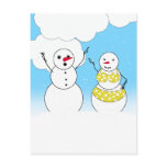 Bikini Time Snowmen Postcards