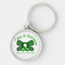 Bile Duct Cancer Butterfly I Am A Survivor Key Chains