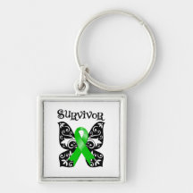 Bile Duct Cancer Butterfly Survivor Keychain