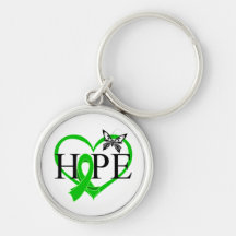 Bile Duct Cancer Hope Butterfly Heart Décor Key Chain