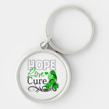 Bile Duct Cancer Hope Love Cure Keychain