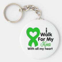 Bile Duct Cancer I Walk For My Hero Key Chain