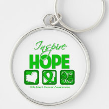 Bile Duct Cancer Inspire Hope Keychain