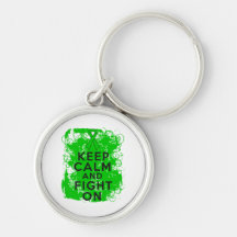 Bile Duct Cancer Keep Calm and Fight On Keychain