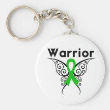 Bile Duct Cancer Warrior Tribal Butterfly Key Chains