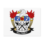 Bill Family Crest postcards