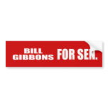 BILL GIBBONS FOR GOVERNOR bumper stickers