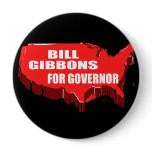 BILL GIBBONS FOR GOVERNOR buttons