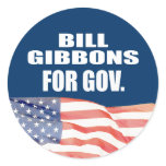 BILL GIBBONS FOR GOVERNOR stickers