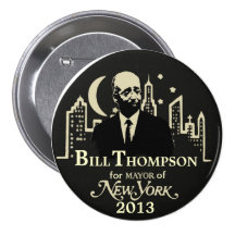 Bill Thompson NYC Mayor 2013 Buttons