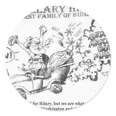 Billary Hillbillies Round Stickers by obamabinladen