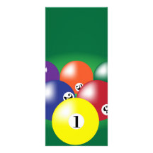 Billiard Background Customized Rack Card