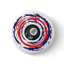 Billiard Red Blue And White
