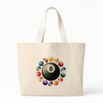 BILLIARDS BALLS TOTE BAGS