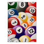 BILLIARDS BALLS COLLAGE GREETING CARD