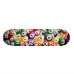 BILLIARDS BALLS COLLAGE SKATEBOARD
