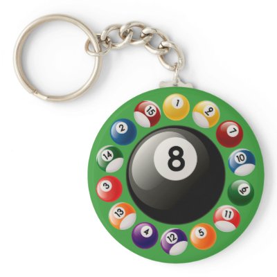 BILLIARDS BALLS KEYCHAINS by dgpaulart