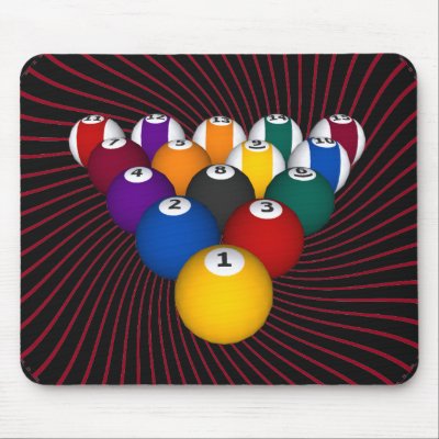 Billiards / Pool Balls: Custom Mousepad: Billiard by spiritswitchboard