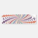 Billiards / Pool Balls Spiral: Bumper Sticker