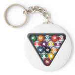 Billiards / Pool Balls with Drop Shadow: keychains