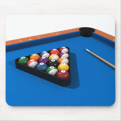 Billiards / Pool Table: Blue Felt: by spiritswitchboard