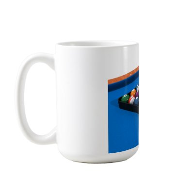 Billiards / Pool Table: Blue Felt: Mugs by spiritswitchboard