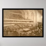 Billiards Tournament Photo 1908 posters