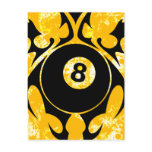 billiards. tribal. post card