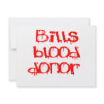 Bills Blood Donor Personalized Invitation