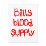 Bills Blood Supply Postcard