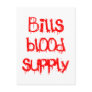 Bills Blood Supply Postcard