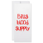 Bills Blood Supply Rack Card Template