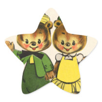 Billy and Betty Bear Star Sticker