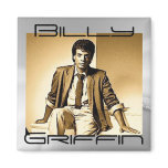 Billy Griffin-RETRO-Gold Fridge Magnet