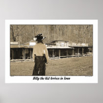 Billy the Kid Arrives in Town Print