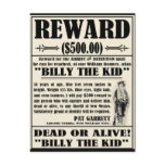 Billy the Kid Wanted Poster Postcard