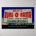 Billy's Burg-O-Rama, Main St., Oxford, MA posters