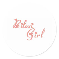 Biloxi Girl tee shirts Round Sticker