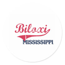 Biloxi Mississippi City Classic Round Sticker