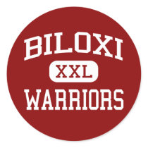 Biloxi - Warriors - Jr - Biloxi Mississippi Round Sticker
