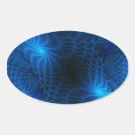 Binarium Abstract Fractal Oval Stickers