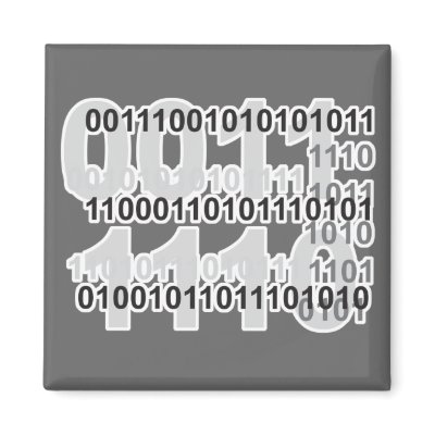 binary code design magnet by geekme