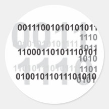 binary code design sticker