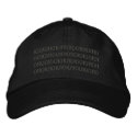 Binary Codes Embroidered Hat embroidered hats