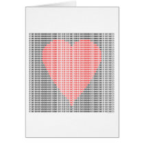 Binary Heart Greeting Card
