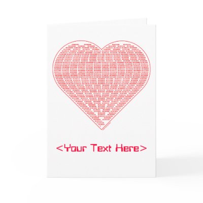 Binary Heart Card by CartesianBear
