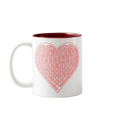 Binary Heart Mug by CartesianBear