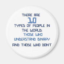 binary joke fridge magnet