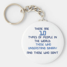 binary joke key chains